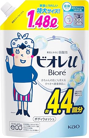 Amazon | ビオレu 【Amazon.co.jp限定】ボディソープ つめかえ用4.4回分 1.48リットル せっけん 弱酸性 赤ちゃんの肌にも使える 【大容量】ボディウォッシュ | ビオレu | ボディソープ 通販