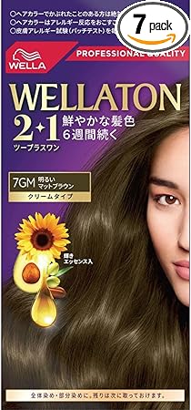 Amazon | Wella ウエラトーン 2+1 白髪染め クリームタイプ 7GM 明るいマットブラウン 鮮やかな髪色6週間続く 医薬部外品 | ウエラトーン | 白髪染め 通販