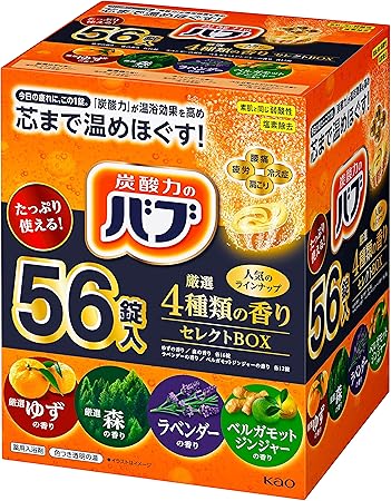 Amazon | 【大容量】 バブ 厳選4種類の香りセレクトBOX 薬用 56錠 炭酸 入浴剤 詰め合わせ [医薬部外品] | バブ | 炭酸入浴剤 通販