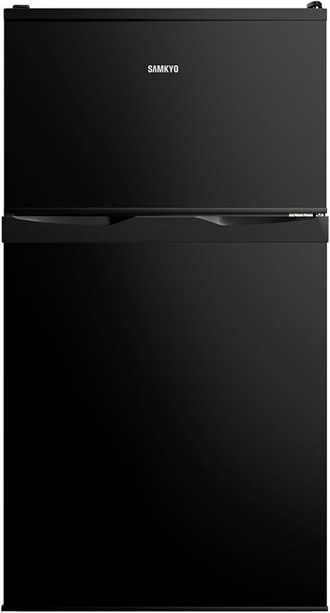 Amazon | SAMKYO 冷蔵庫 95L 小型 一人暮らし 2ドア 家庭用 耐熱天板 コンパクト 左右開き対応 静音 ブラック GU90 ブラック | SAMKYO S | 冷蔵庫 通販
