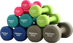 Amazon | PROIRON ダンベル 1.5kg 1.5キロ 2個セット ネオプレンゴムコーティング 筋力トレーニング 筋トレ シェイプアップ 鉄アレイ 鉄アレー | PROIRON | ダンベル・アレー