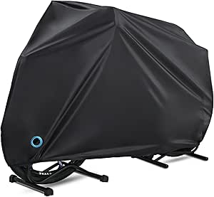 Amazon | Hanmir 自転車カバー サイクルカバー 厚手 防犯 防風 防塵 耐熱 UVカット 撥水加工 破れにくい 鍵穴盗難防止 雨雪対応き 29インチまで対応 収納袋付き ブラック | hanmir | 自転車カバー