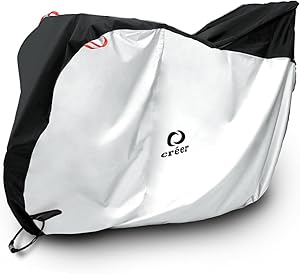 Amazon | créer 自転車カバー 防水 厚手 2020年 雨避け UV加工 盗難防止 210D ロックホール/収納袋付 (ハイバックタイプ) | créer | 自転車カバー