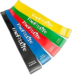 Amazon.co.jp: TheFitLife トレーニングチューブ 筋トレチューブ フィットネスチューブ (黄/緑/赤/青/黒) : スポーツ＆アウトドア