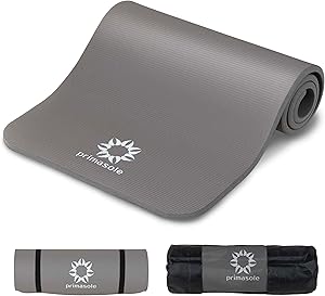 Amazon | 【Amazon.co.jp限定】 プリマソーレ(Primasole) (primasole) ヨガマット 15mm トレーニングマット 滑り止め横じまエンボス加工 ストラップ収納ケース付き アースブラウン PSS22NH005 | プリマソーレ(Primasole) | マット