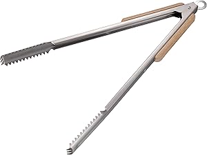 Amazon.co.jp | キャプテンスタッグ(CAPTAIN STAG) 炭バサミ トング BBQ ウッドグリップ 炭バサミ 35cm ステンレス製 ストッパー付き UG-3286 | スポーツ＆アウトドア 通販