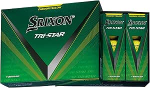 Amazon.co.jp: ダンロップゴルフボール SRIXON TRI-STAR4 2024年モデル 1ダース(12個入り) プレミアムパッションイエロー : スポーツ＆アウトドア