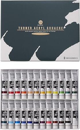 Amazon | ターナー色彩(Turner Color) アクリルガッシュ 24色スクールセット AG24C 11ml | 絵具 通販