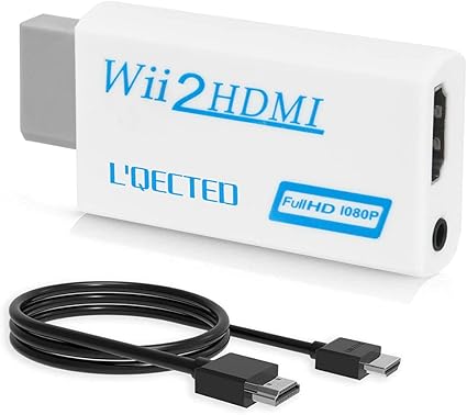 Amazon.co.jp: L’QECTED Wii To HDMI 変換アダプタ(1.5M HDMI接続ケーブルが付属します) Wii専用HDMI コンバーター480p/720p/1080pに変換 3.5mmオーディオ-HDMI接続でWiiを1080pに変換出力-wii hdmi変換アダプター : ゲーム