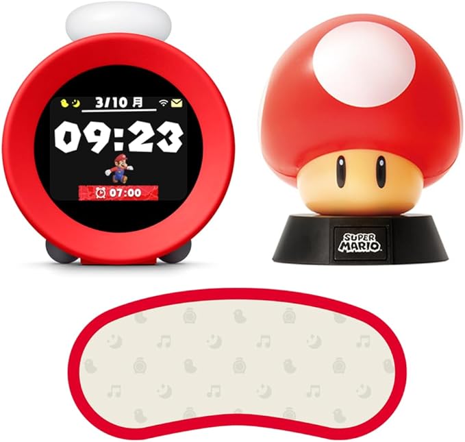 Amazon.co.jp: 【任天堂純正品】ニンテンドーサウンドクロック Alarmo (アラーモ) &スーパーマリオ キャラクターライト(スーパーキノコ)【Amazon.co.jp限定特典】オリジナルアイマスク 同梱 : ホーム＆キッチン