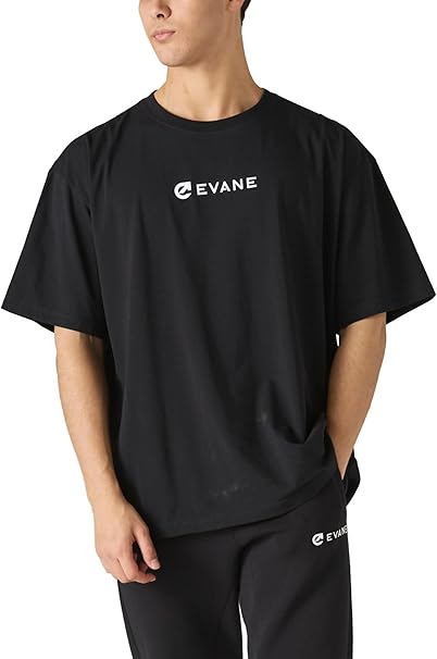 Amazon | [EVANE] エバン オーバーサイズ コットン ストレッチ Tシャツ 山澤 礼明 監修 | Tシャツ・カットソー 通販