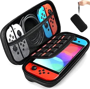 Amazon.co.jp: 【Switch/Switch 有機ELモテルに対応】ケース iVoler switchに対応収納ケース ゲームカード/ケーブル/イヤホンなど全部収納可能 防塵 防水 耐衝撃 持ち運び便利 ブラック : ゲーム
