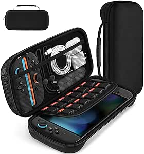 Amazon.co.jp: 【Switch 2 モテルに対応】ケース iVoler Switch 2 に対応収納ケース ゲームカード/ケーブル/イヤホンなど全部収納可能 防塵 防水 耐衝撃 持ち運び便利 ブラック : ゲーム